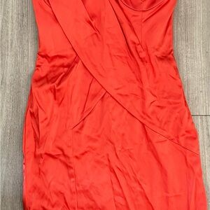 Marc New York Orange Satin Dress